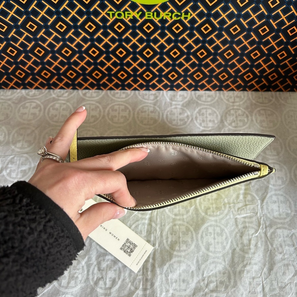 Tory Burch Blake Color Block Slim Envelope Wallet… - image 9